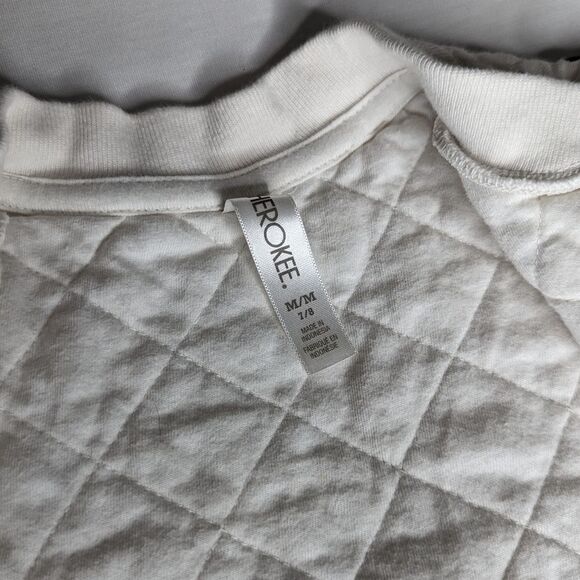 Girls White Polka Dot Quilted Jacket - Picture 5 of 6
